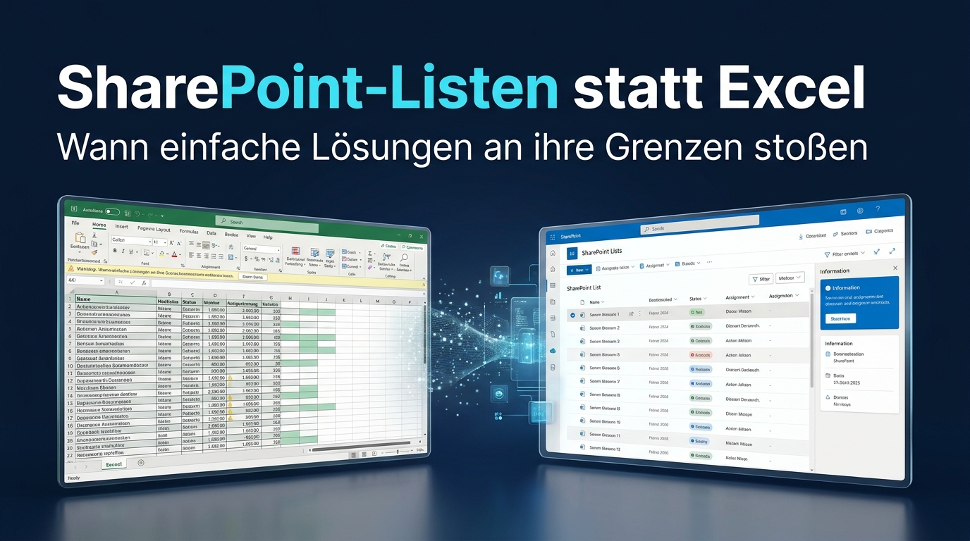 SharePoint-Listen statt Excel – Wann einfache Lösungen an ihre Grenzen stoßen