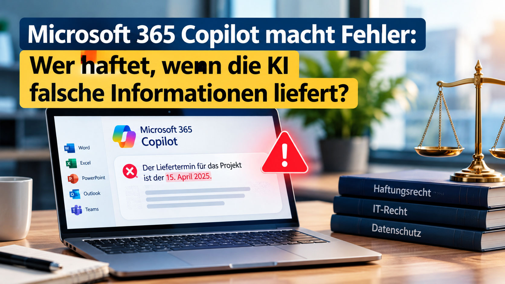 Microsoft 365 Copilot macht Fehler: Wer haftet, wenn die KI falsche Informationen liefert?