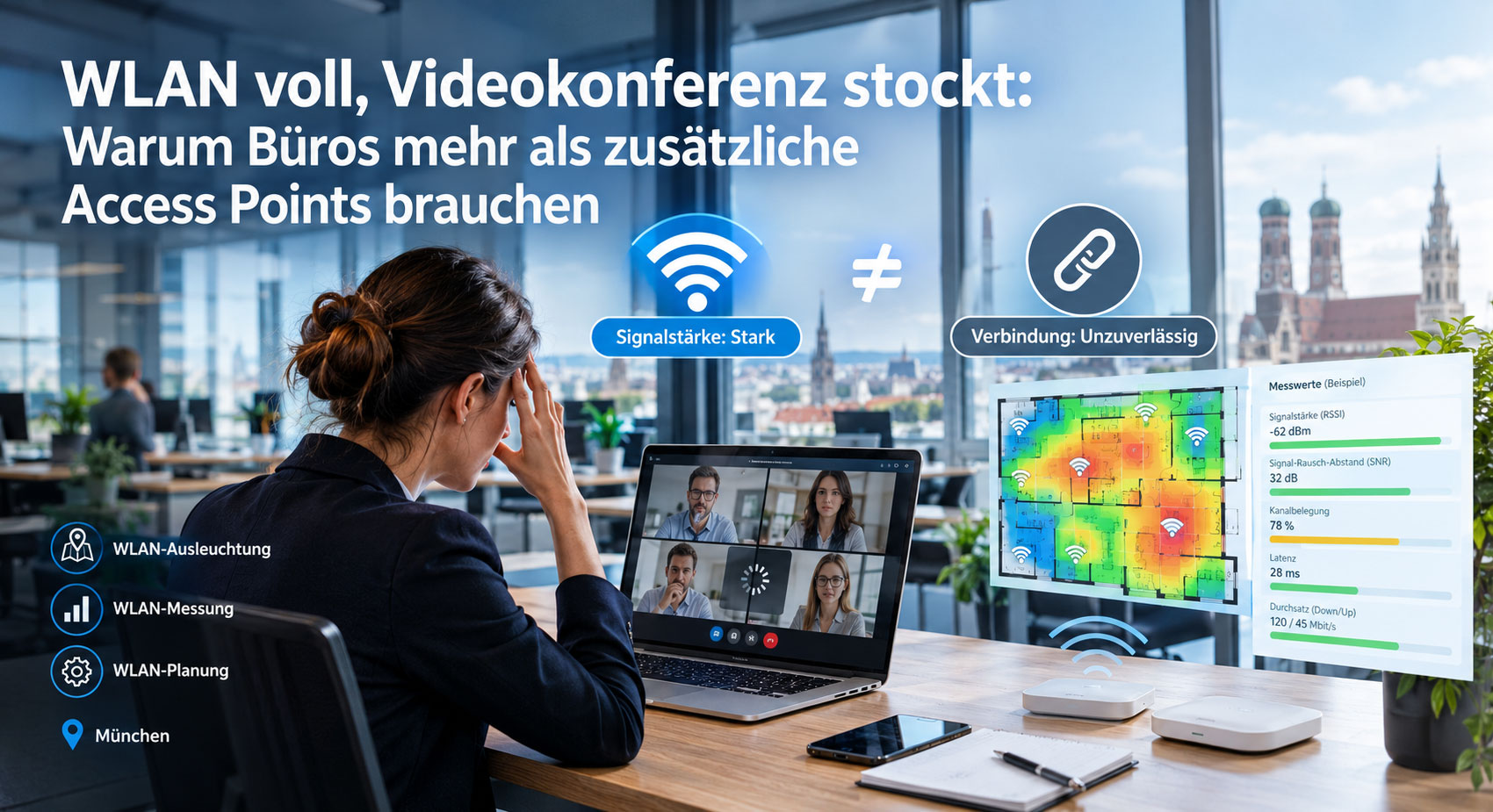 WLAN voll, Videokonferenz stockt: Warum Büros mehr als zusätzliche Access Points brauchen